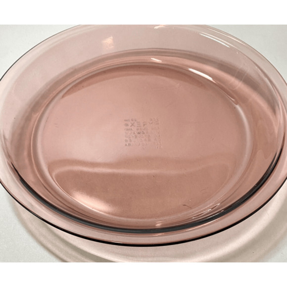 Vintage Pyrex Cranberry Purple Glass #209 Pie Plate Dish 9.75” (II) - Picture 3 of 8